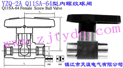 YZQ-2A Q11SA-64�̓�(n��i)�ݼy���yYZQ-2A Q11SA-64 Female Screw Ball Valve